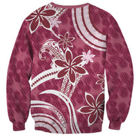 Hawaii Pupuala Plumeria Pink Sweatshirt Polynesian Pattern LT01 - Polynesian Pride