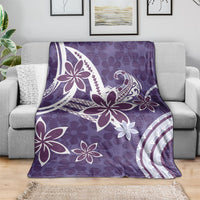 Hawaii Pupuala Plumeria Purple Blanket Polynesian Pattern LT01 - Polynesian Pride
