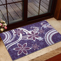 Hawaii Pupuala Plumeria Purple Rubber Doormat Polynesian Pattern LT01 - Polynesian Pride