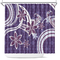 Hawaii Pupuala Plumeria Purple Shower Curtain Polynesian Pattern LT01 Purple - Polynesian Pride