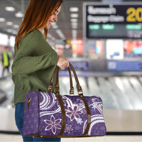 Hawaii Pupuala Plumeria Purple Travel Bag Polynesian Pattern LT01 - Polynesian Pride