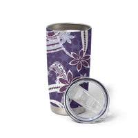 Hawaii Pupuala Plumeria Purple Tumbler Cup Polynesian Pattern LT01 - Polynesian Pride