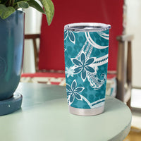 Hawaii Pupuala Plumeria Teal Tumbler Cup Polynesian Pattern LT01 - Polynesian Pride