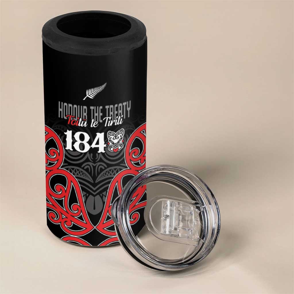 Toitu Te Tiriti 1840 Aotearoa 4 in 1 Can Cooler Tumbler Stand Together Stand Stronger LT01 - Polynesian Pride