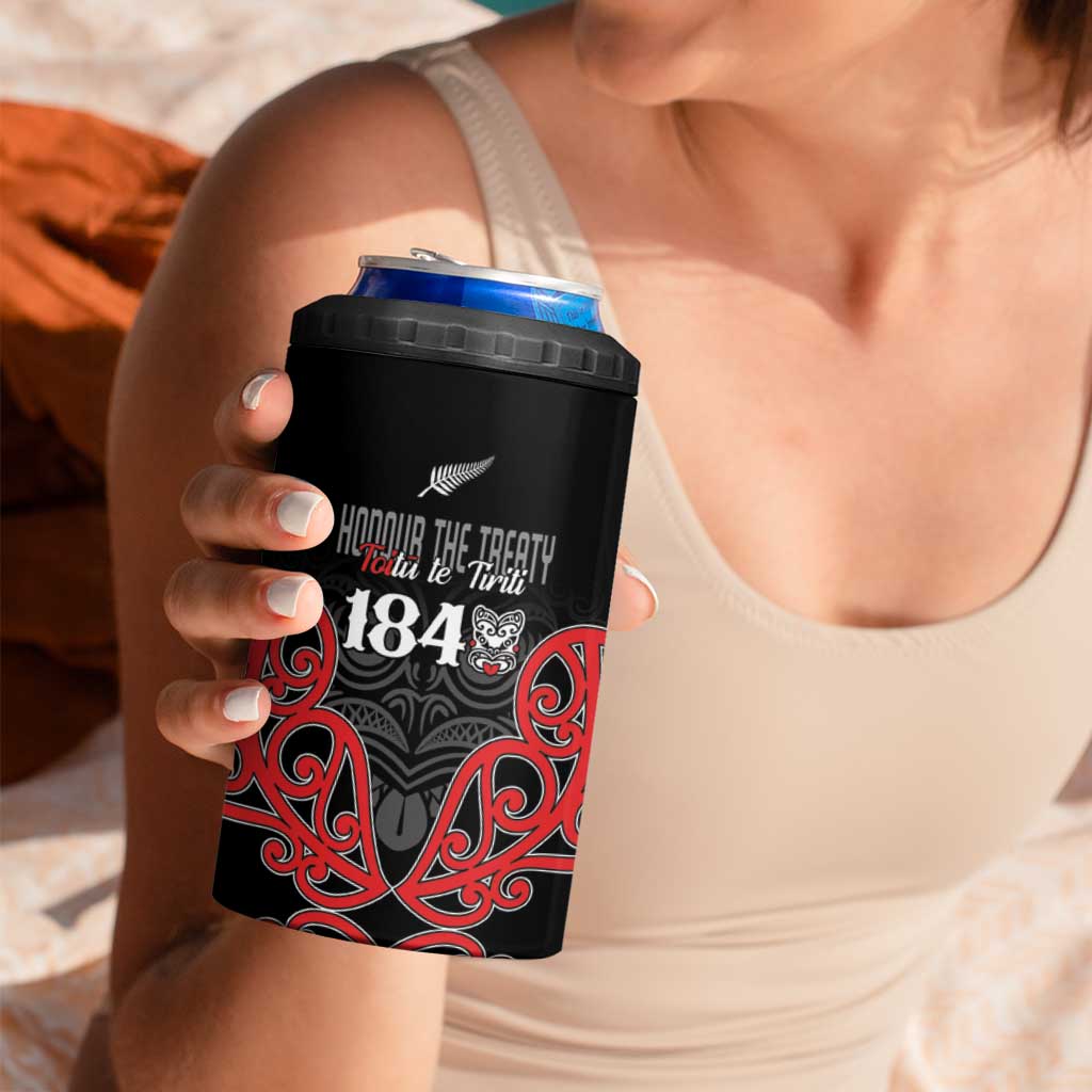 Toitu Te Tiriti 1840 Aotearoa 4 in 1 Can Cooler Tumbler Stand Together Stand Stronger LT01 - Polynesian Pride