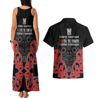Toitu Te Tiriti 1840 Aotearoa Couples Matching Tank Maxi Dress and Hawaiian Shirt Stand Together Stand Stronger LT01 - Polynesian Pride