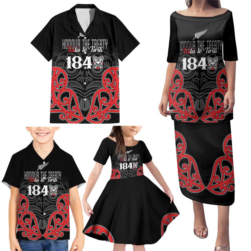Toitu Te Tiriti 1840 Aotearoa Family Matching Puletasi and Hawaiian Shirt Stand Together Stand Stronger LT01 - Polynesian Pride