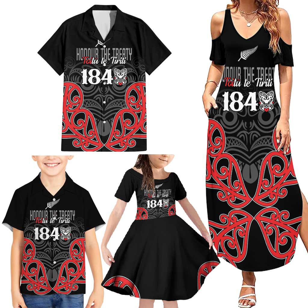 Toitu Te Tiriti 1840 Aotearoa Family Matching Summer Maxi Dress and Hawaiian Shirt Stand Together Stand Stronger LT01 - Polynesian Pride