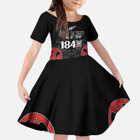 Toitu Te Tiriti 1840 Aotearoa Kid Short Sleeve Dress Stand Together Stand Stronger LT01 KID Black - Polynesian Pride