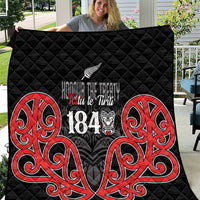 Toitu Te Tiriti 1840 Aotearoa Quilt Stand Together Stand Stronger LT01 Black - Polynesian Pride