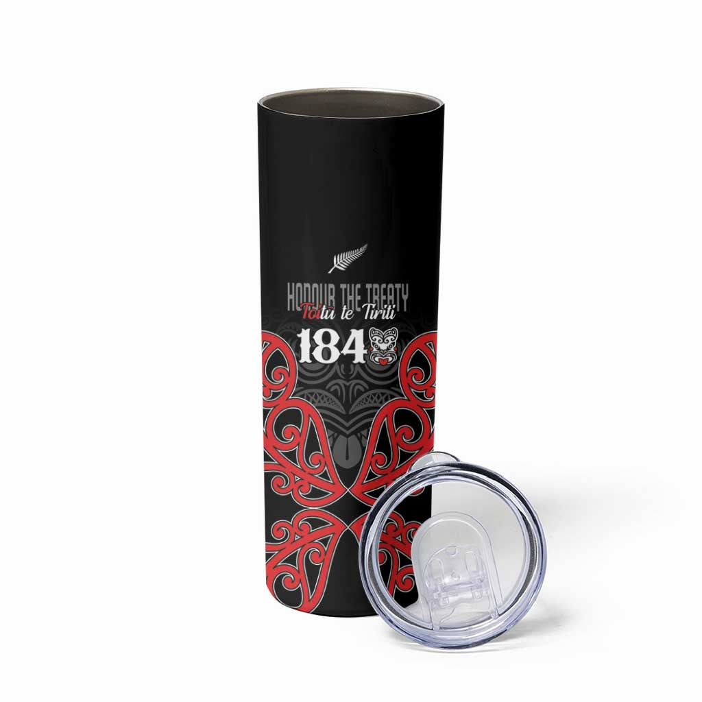 Toitu Te Tiriti 1840 Aotearoa Skinny Tumbler Stand Together Stand Stronger LT01 - Polynesian Pride