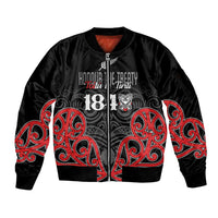 Toitu Te Tiriti 1840 Aotearoa Sleeve Zip Bomber Jacket Stand Together Stand Stronger