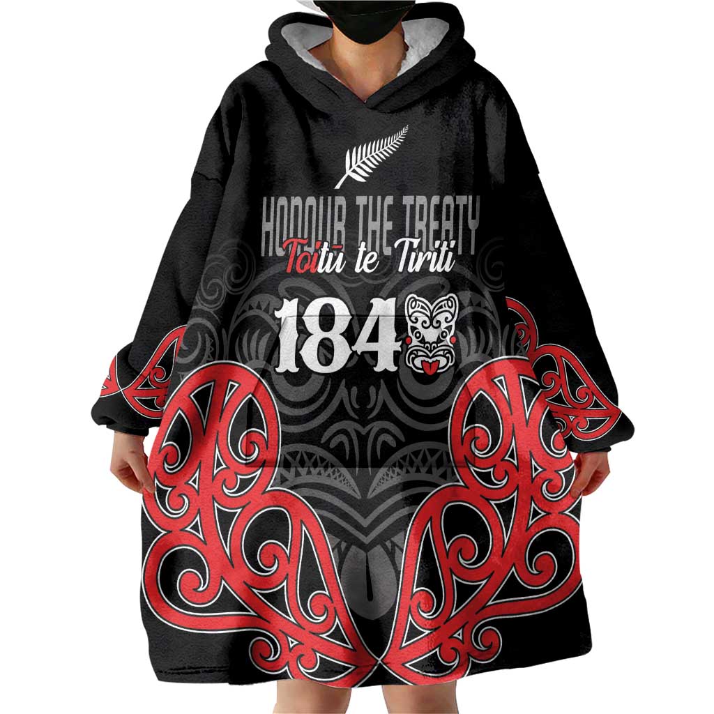 Toitu Te Tiriti 1840 Aotearoa Wearable Blanket Hoodie Stand Together Stand Stronger LT01 - Polynesian Pride