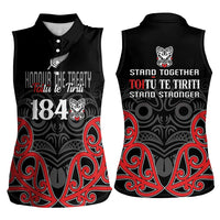 Toitu Te Tiriti 1840 Aotearoa Women Sleeveless Polo Shirt Stand Together Stand Stronger LT01 - Polynesian Pride