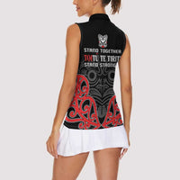 Toitu Te Tiriti 1840 Aotearoa Women Sleeveless Polo Shirt Stand Together Stand Stronger LT01 - Polynesian Pride