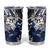 Polynesian Valentine Tumbler Cup Couple Floral Unique Blue Version