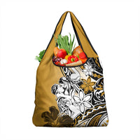 Polynesian Valentine Grocery Bag Couple Floral Unique Gold Version LT01 1-pack One Size Gold - Polynesian Pride