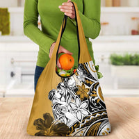 Polynesian Valentine Grocery Bag Couple Floral Unique Gold Version LT01 - Polynesian Pride