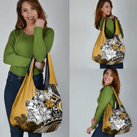 Polynesian Valentine Grocery Bag Couple Floral Unique Gold Version LT01 - Polynesian Pride