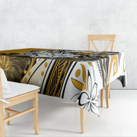 Polynesian Valentine Tablecloth Couple Floral Unique Gold Version LT01 - Polynesian Pride