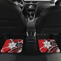 Polynesian Valentine Car Mats Couple Floral Unique Red Version LT01 - Polynesian Pride