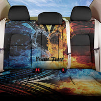 Personalised Polynesian Heart In Fire And Water Back Car Seat Cover Romantic Elements LT01 One Size Colorful - Polynesian Pride