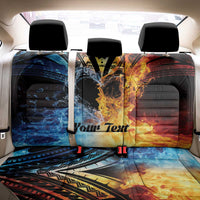 Personalised Polynesian Heart In Fire And Water Back Car Seat Cover Romantic Elements LT01 - Polynesian Pride