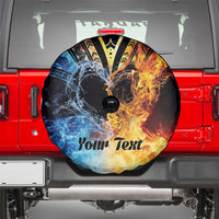 Personalised Polynesian Heart In Fire And Water Spare Tire Cover Romantic Elements LT01 - Polynesian Pride