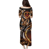 Personalised Polynesian Fiery Heart Family Matching Puletasi and Hawaiian Shirt Passionate Love LT01 - Polynesian Pride