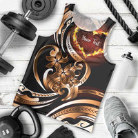 Personalised Polynesian Fiery Heart Men Tank Top Passionate Love