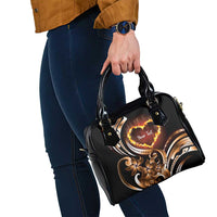 Personalised Polynesian Fiery Heart Shoulder Handbag Passionate Love