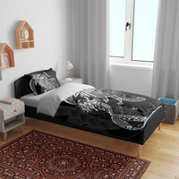 Polynesian Mermaid Plumeria Tribal Tattoo Bedding Set