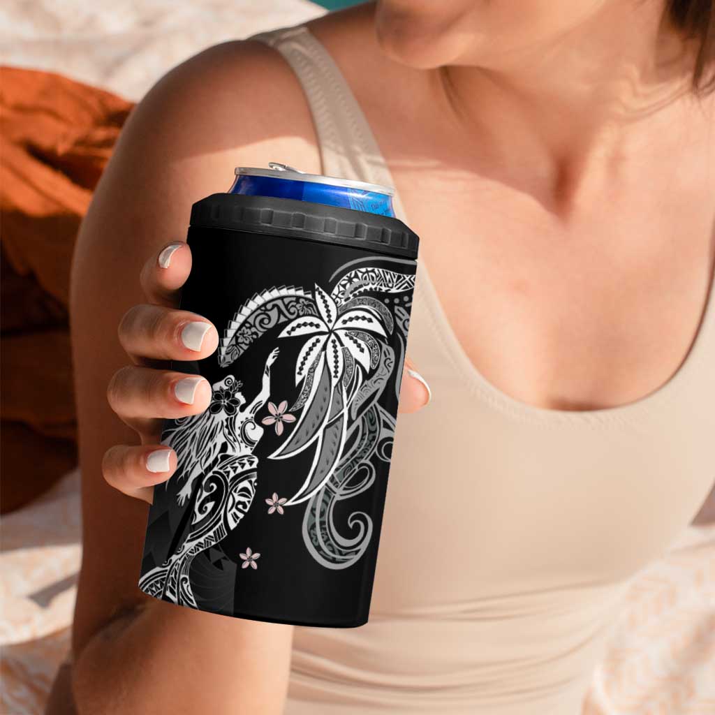 Polynesian Mermaid Plumeria Tribal Tattoo 4 in 1 Can Cooler Tumbler LT01 - Polynesian Pride