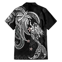 Polynesian Mermaid Plumeria Tribal Tattoo Family Matching Long Sleeve Bodycon Dress and Hawaiian Shirt LT01 - Polynesian Pride