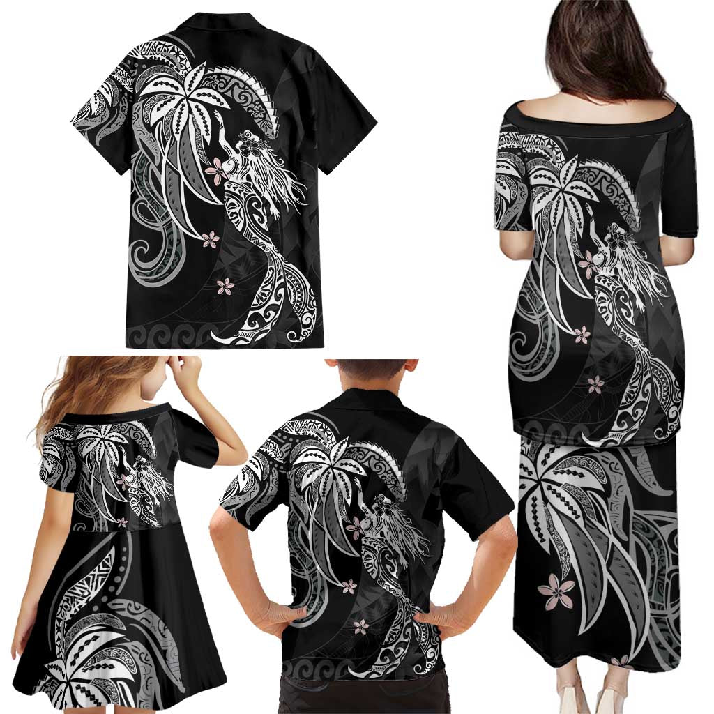 Polynesian Mermaid Plumeria Tribal Tattoo Family Matching Puletasi and Hawaiian Shirt LT01 - Polynesian Pride
