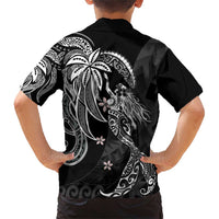 Polynesian Mermaid Plumeria Tribal Tattoo Family Matching Short Sleeve Bodycon Dress and Hawaiian Shirt LT01 - Polynesian Pride
