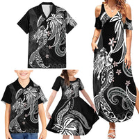 Polynesian Mermaid Plumeria Tribal Tattoo Family Matching Summer Maxi Dress and Hawaiian Shirt LT01 - Polynesian Pride