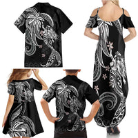 Polynesian Mermaid Plumeria Tribal Tattoo Family Matching Summer Maxi Dress and Hawaiian Shirt LT01 - Polynesian Pride