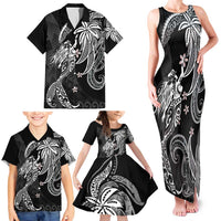 Polynesian Mermaid Plumeria Tribal Tattoo Family Matching Tank Maxi Dress and Hawaiian Shirt LT01 - Polynesian Pride