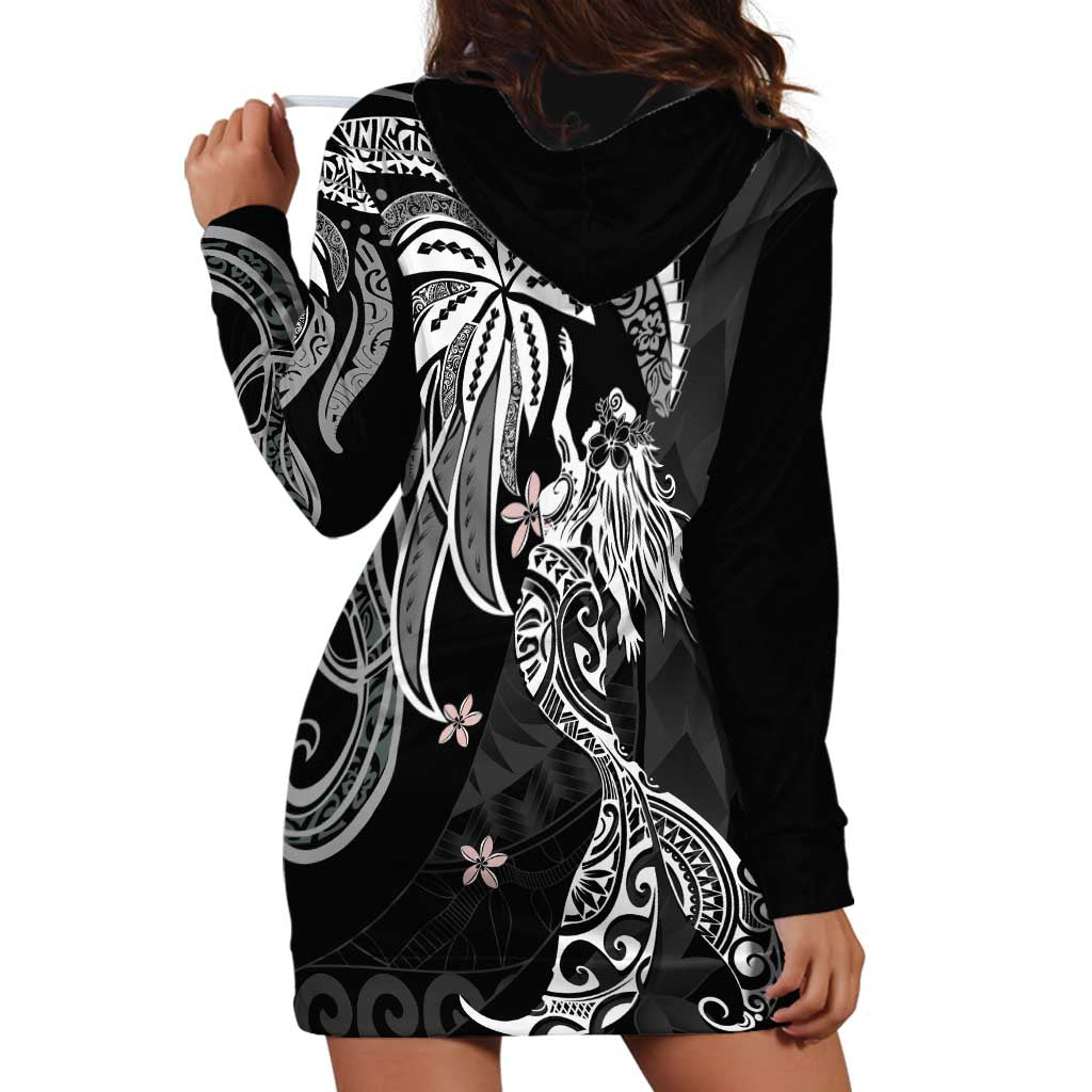 Polynesian Mermaid Plumeria Tribal Tattoo Hoodie Dress LT01 - Polynesian Pride