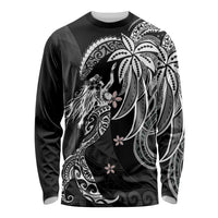 Polynesian Mermaid Plumeria Tribal Tattoo Long Sleeve Shirt