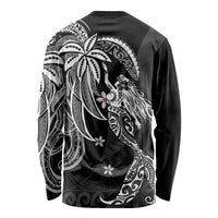 Polynesian Mermaid Plumeria Tribal Tattoo Long Sleeve Shirt