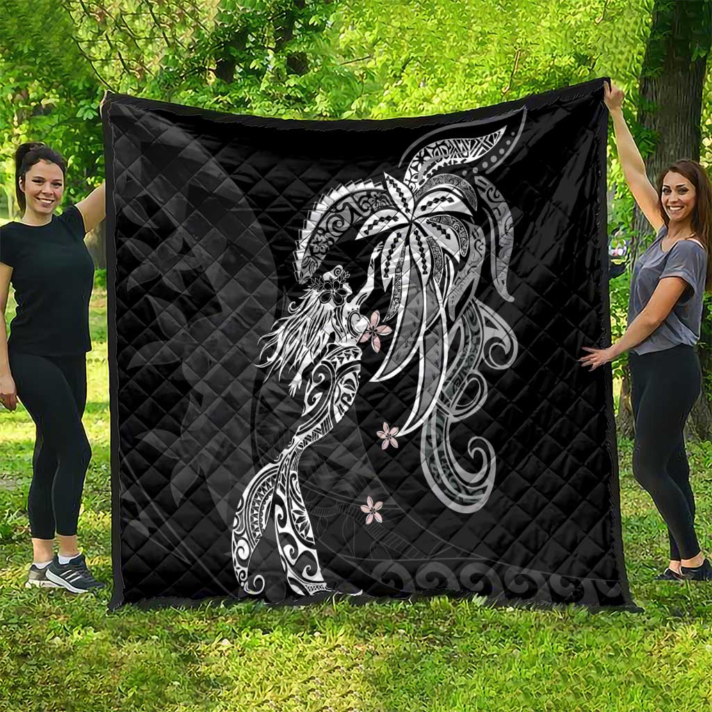 Polynesian Mermaid Plumeria Tribal Tattoo Quilt LT01 - Polynesian Pride