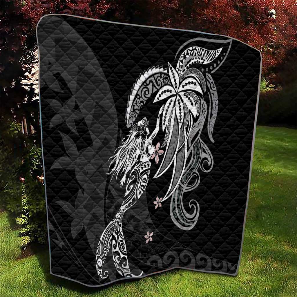 Polynesian Mermaid Plumeria Tribal Tattoo Quilt LT01 - Polynesian Pride