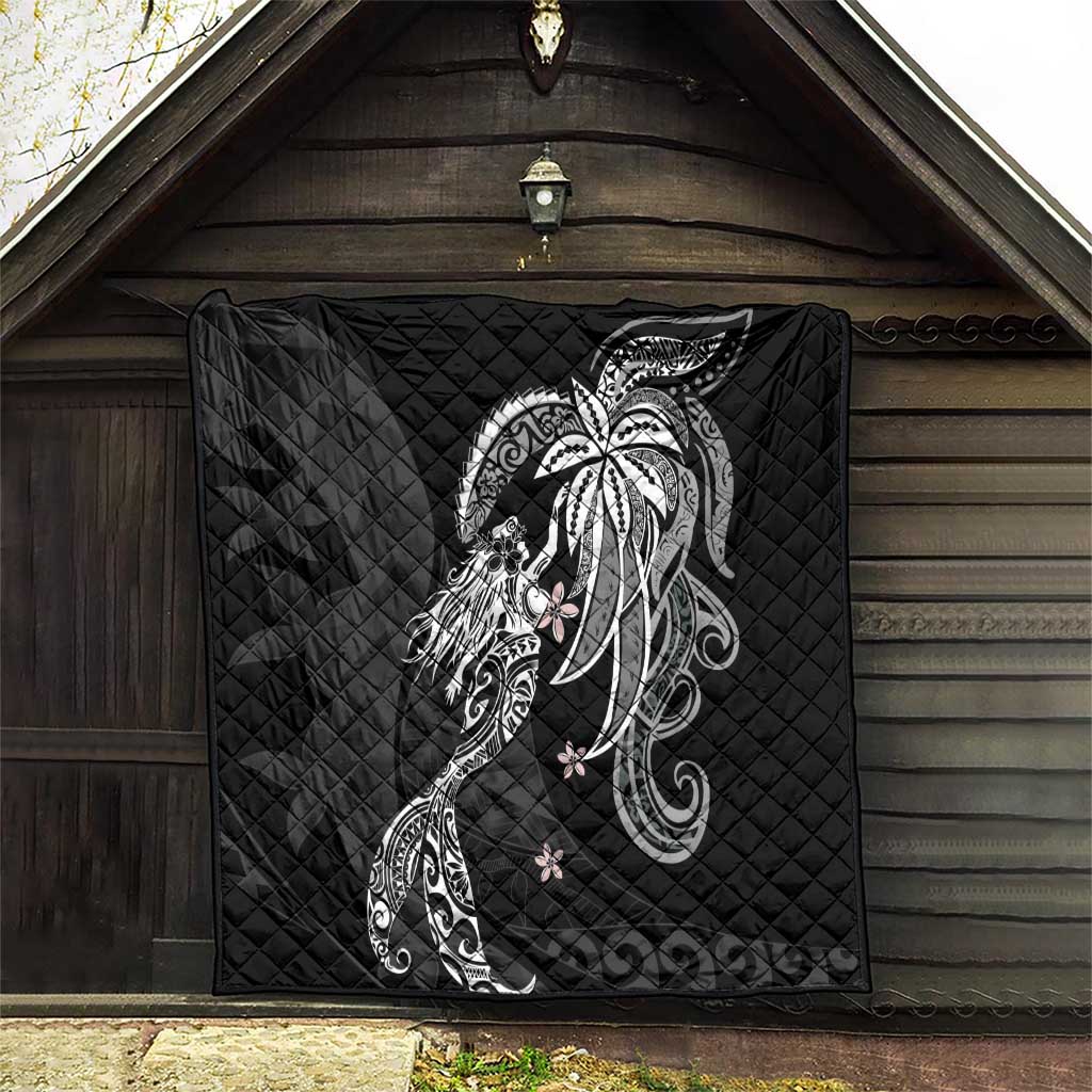 Polynesian Mermaid Plumeria Tribal Tattoo Quilt LT01 - Polynesian Pride