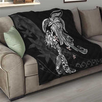 Polynesian Mermaid Plumeria Tribal Tattoo Quilt LT01 - Polynesian Pride