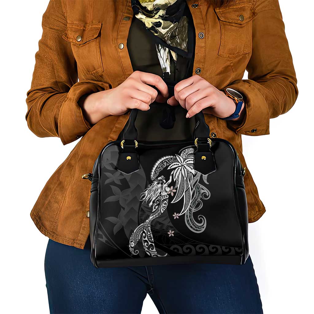 Polynesian Mermaid Plumeria Tribal Tattoo Shoulder Handbag