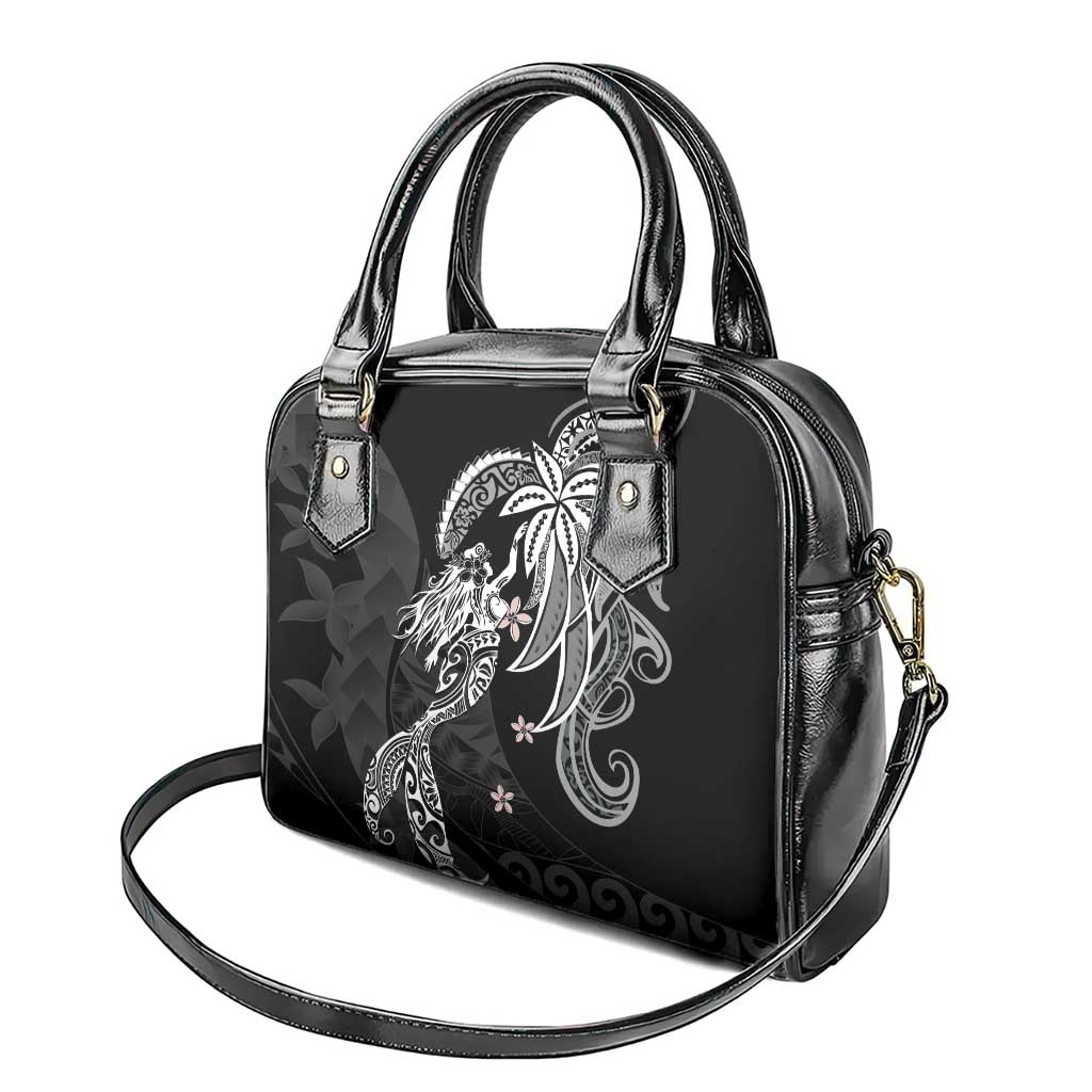 Polynesian Mermaid Plumeria Tribal Tattoo Shoulder Handbag