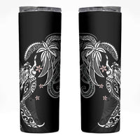 Polynesian Mermaid Plumeria Tribal Tattoo Skinny Tumbler LT01 Black - Polynesian Pride