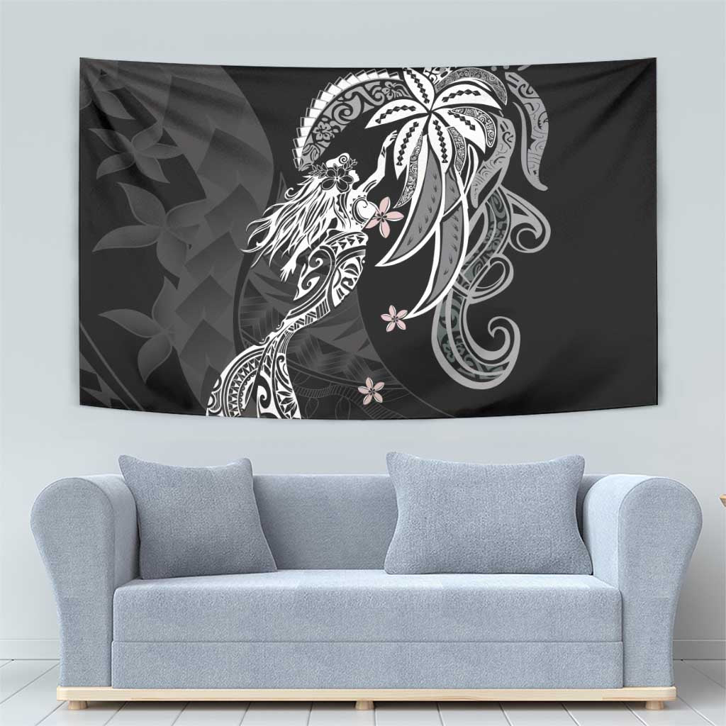 Polynesian Mermaid Plumeria Tribal Tattoo Tapestry LT01 - Polynesian Pride